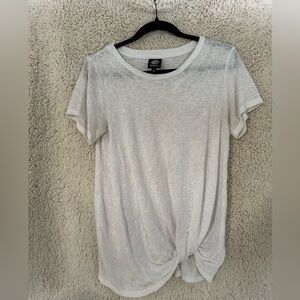 White T Shirt with Twist by Bobeau